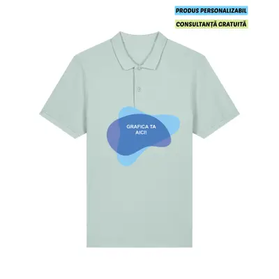 Tricou Polo Barbat Coaster Caribbean Blue Personalizat