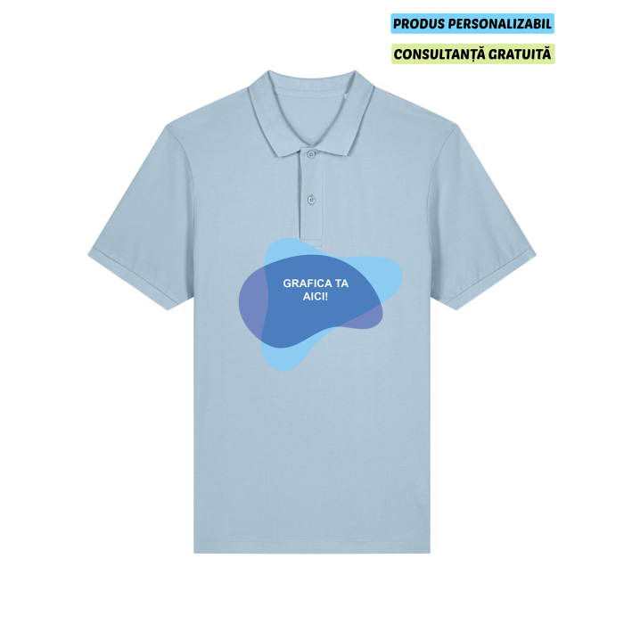 Tricou Polo Barbat Coaster Sky blue Personalizat