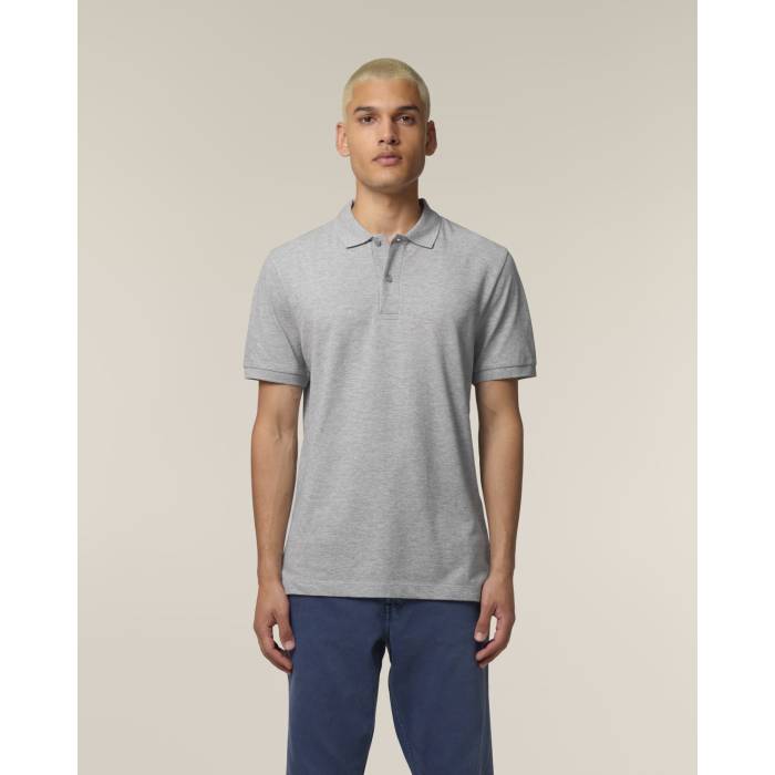 Tricou Polo Barbat Coaster Heather Grey Personalizat