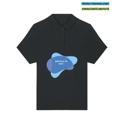 Tricou Polo Dama Coaster Negru Personalizat