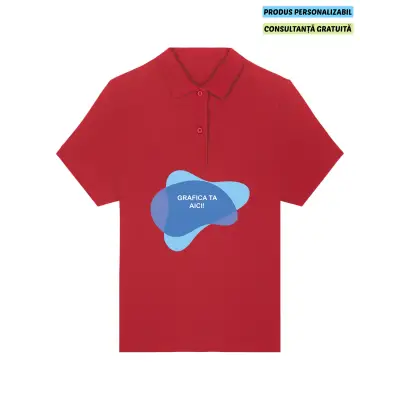 Tricou Polo Dama Coaster Rosu Personalizat