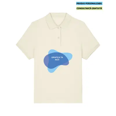 Tricou Polo Dama Coaster Natural Raw Personalizat
