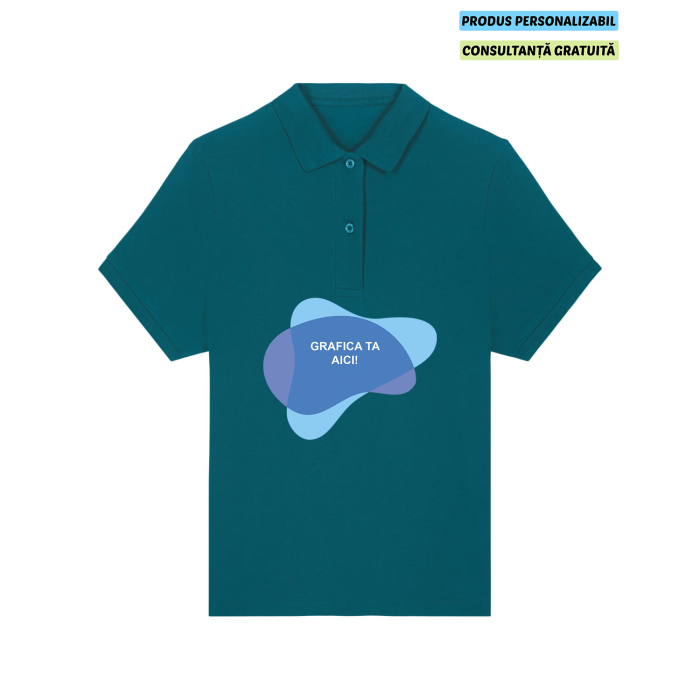 Tricou Polo Dama Coaster Ocean Depth Personalizat