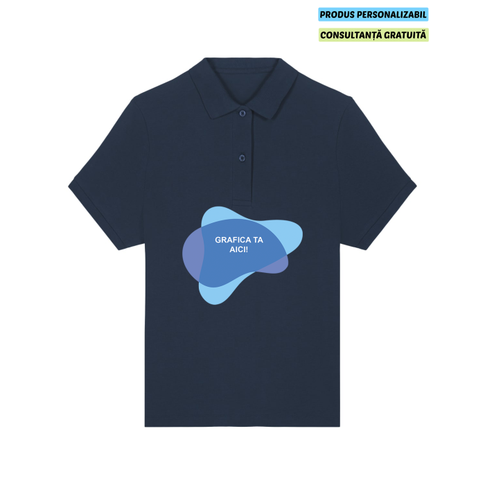 Tricou Polo Dama Coaster French Navy Personalizat