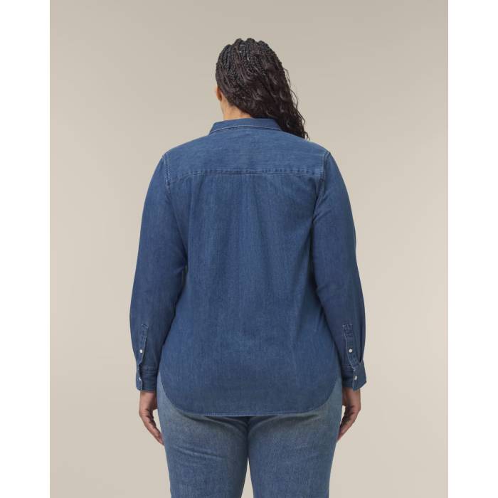 Camasa Dama Denim Mid Wash Personalizata