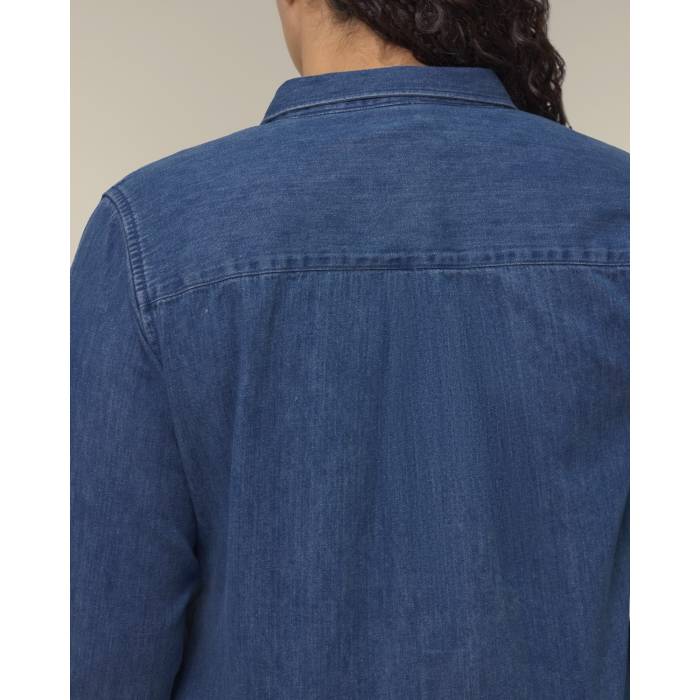 Camasa Dama Denim Mid Wash Personalizata