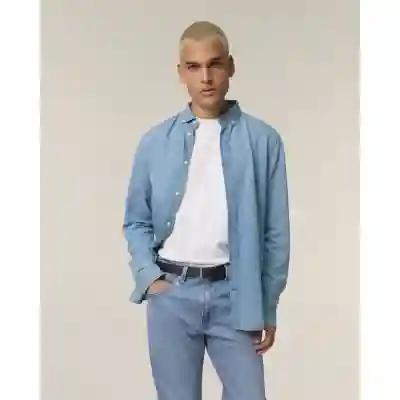 Camasa Barbat Denim Light Wash Cala