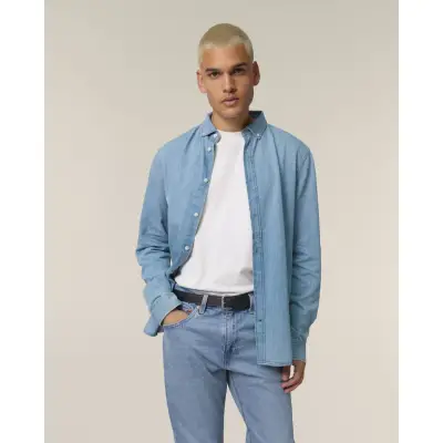 Camasa Barbat Denim Light Wash Cala