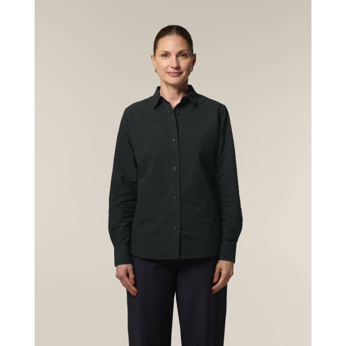 Camasa Dama Oxford Negru Personalizata