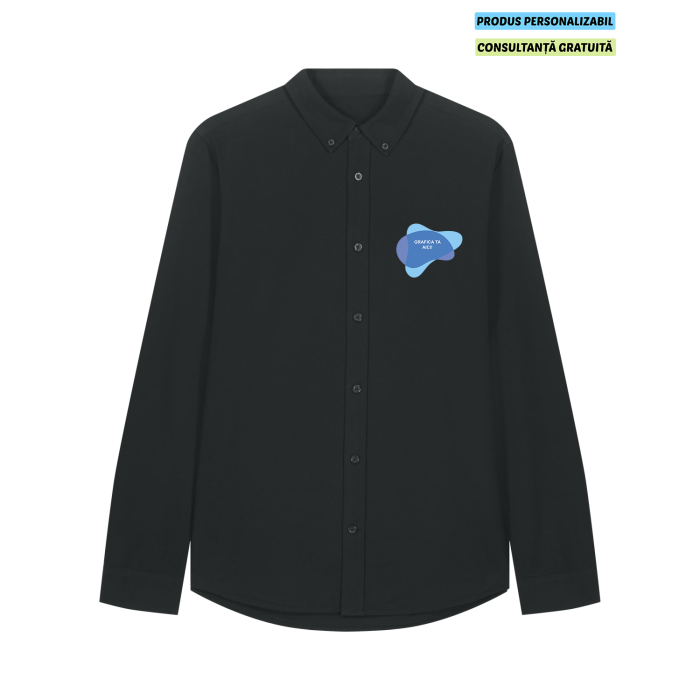 Camasa Barbat Oxford Negru Personalizata