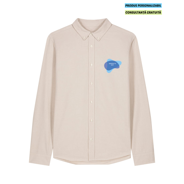 Camasa Barbat Oxford Beige Oxford Personalizata