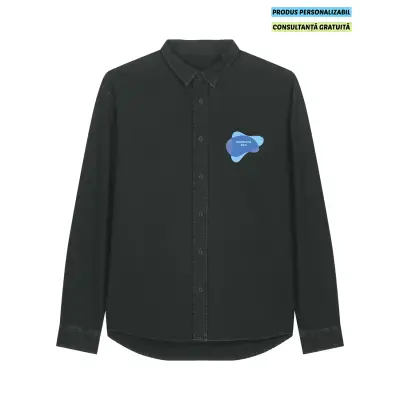 Camasa Unisex Worker G. Dyed Black Rock Personalizata