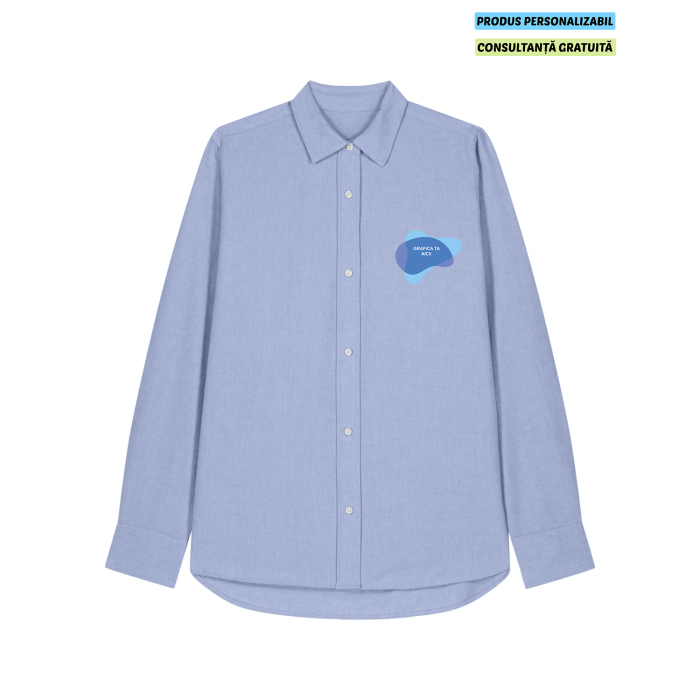 Camasa Dama Oxford Blue Oxford Personalizata
