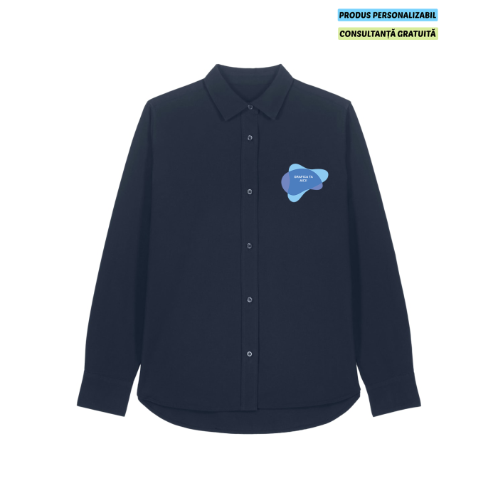 Camasa Dama Oxford French Navy Personalizata