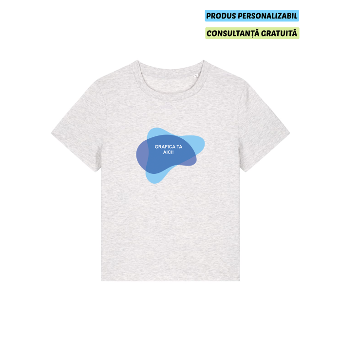 Tricou Dama Muser Cool Heather Grey Personalizat