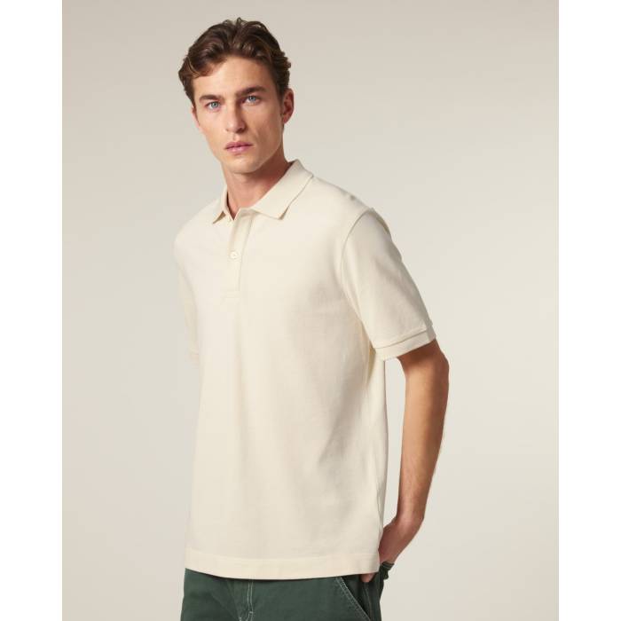 Tricou Polo Unisex Prepster 2.0 Natural Raw Personalizat