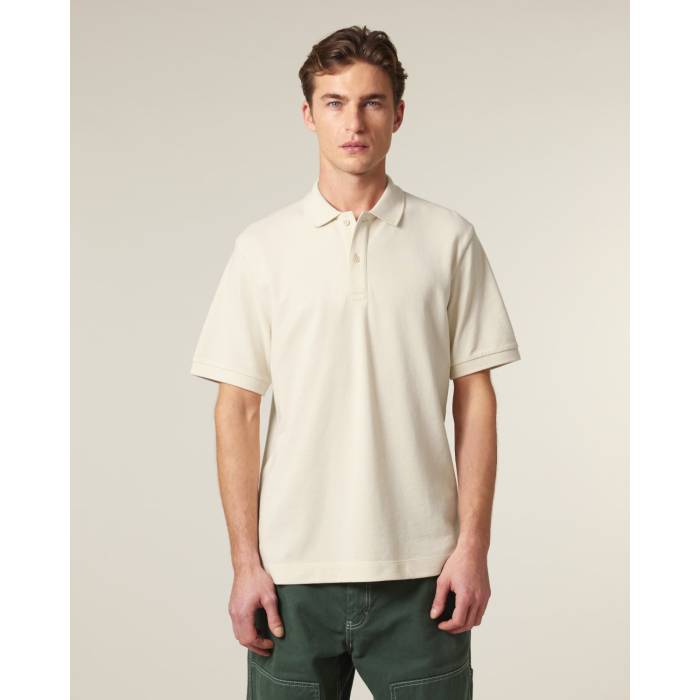 Tricou Polo Unisex Prepster 2.0 Natural Raw Personalizat