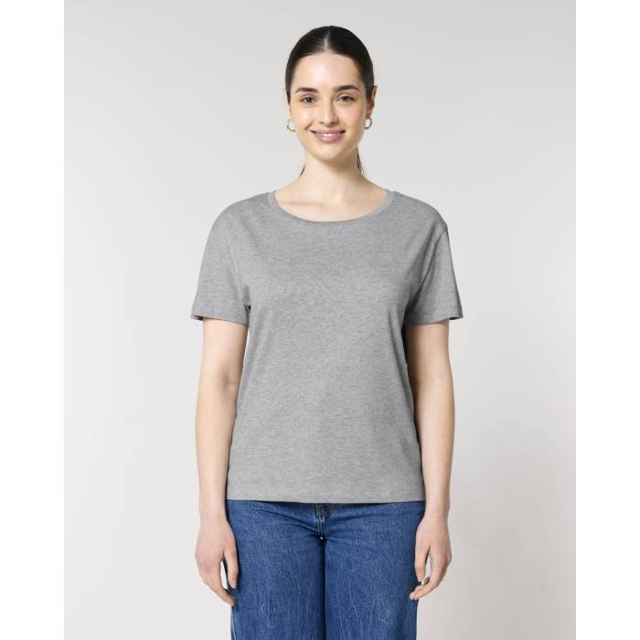 Tricou Dama Serena Heather Grey Personalizat