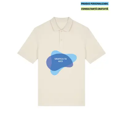 Tricou Polo Unisex Prepster 2.0 Natural Raw Personalizat