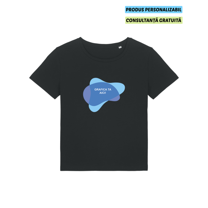 Tricou Dama Serena Negru Personalizat