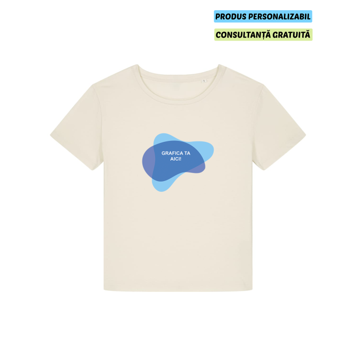 Tricou Dama Serena Natural Raw Personalizat