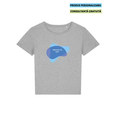 Tricou Dama Serena Heather Grey Personalizat