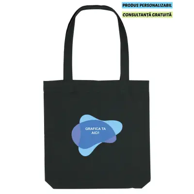Geanta Unisex Tote Bag Negru Personalizata
