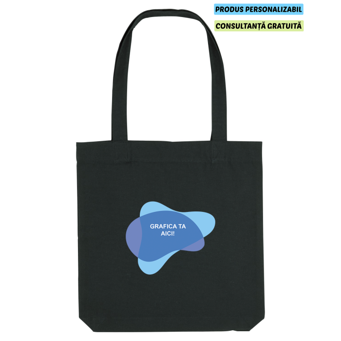 Geanta Unisex Tote Bag Negru Personalizata Geanta Unisex Tote Bag Negru Personalizata