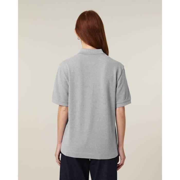 Tricou Polo Unisex Prepster 2.0 Heather Grey Personalizat