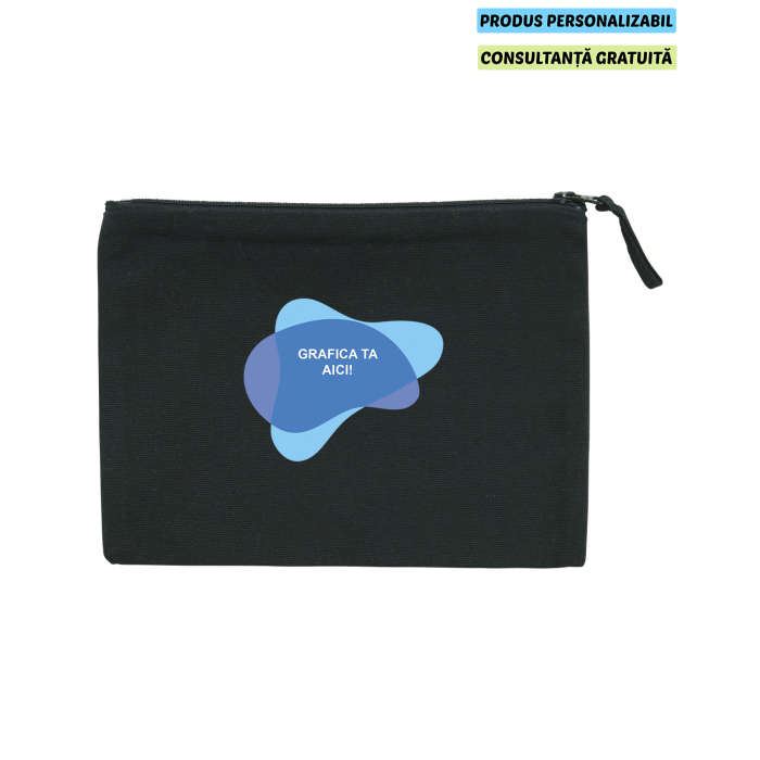 Geanta Unisex Pencil Case Negru Personalizata