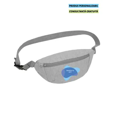 Geanta Unisex Hip Bag Heather Grey Personalizata