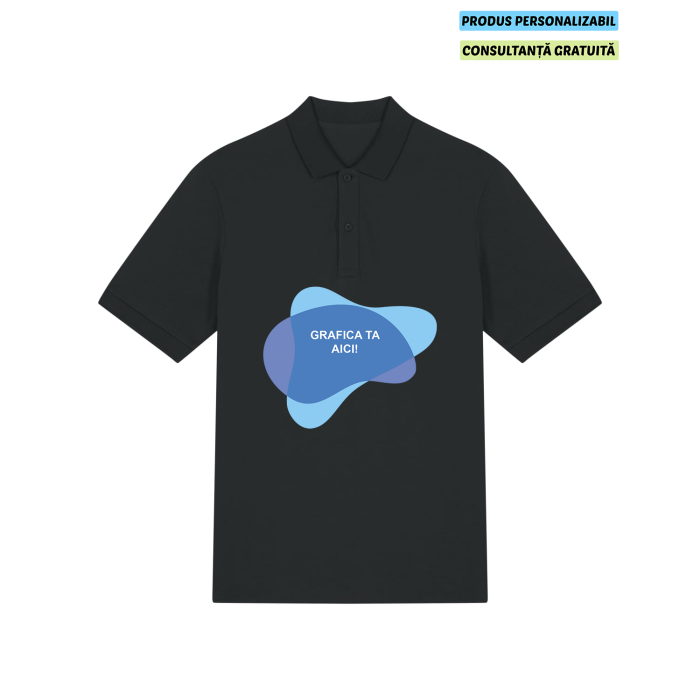 Tricou Polo Unisex Prepster 2.0 Negru Personalizat