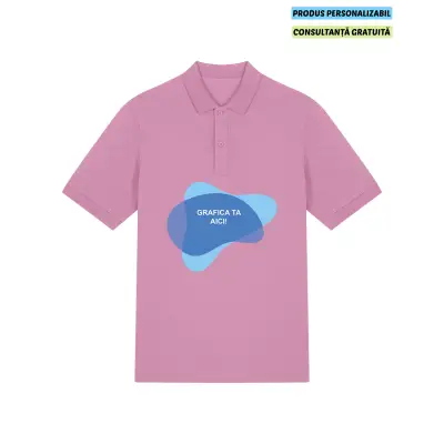 Tricou Polo Unisex Prepster 2.0 Bubble Pink Personalizat