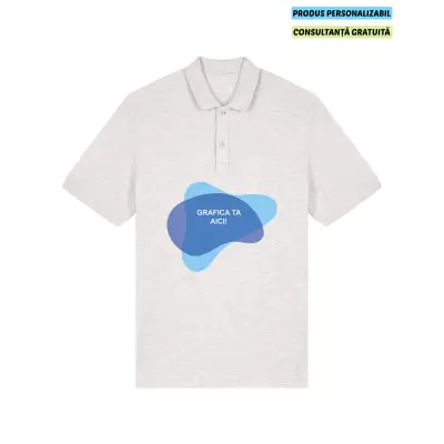 Tricou Polo Unisex Prepster 2.0 Cool Heather Grey Personalizat