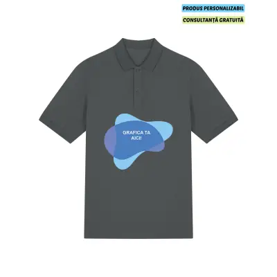 Tricou Polo Unisex Prepster 2.0 Anthracite Personalizat