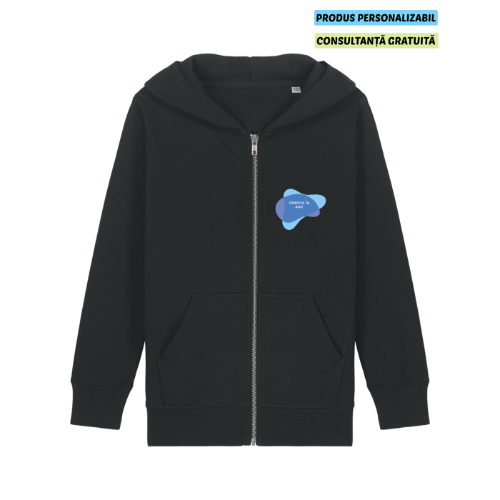 Hanorac Copii Mini Cultivator 2.0 Negru Personalizat