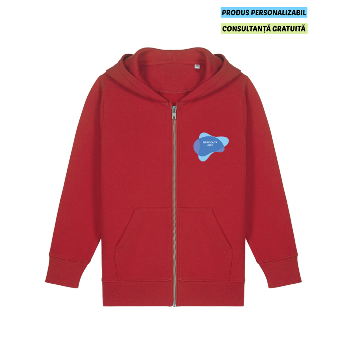 Hanorac Copii Mini Cultivator 2.0 Rosu Personalizat