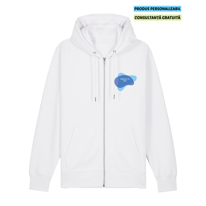 Hanorac Unisex Cultivator 2.0 Alb Personalizat