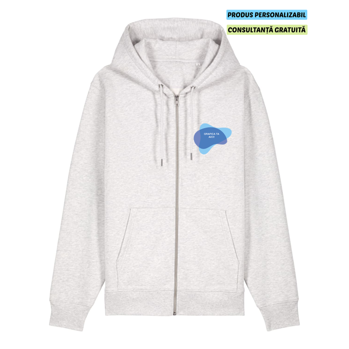 Hanorac Unisex Cultivator 2.0 Cool Heather Grey Personalizat