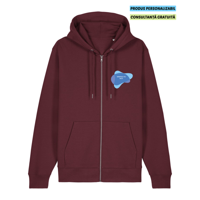 Hanorac Unisex Cultivator 2.0 Burgundy Personalizat