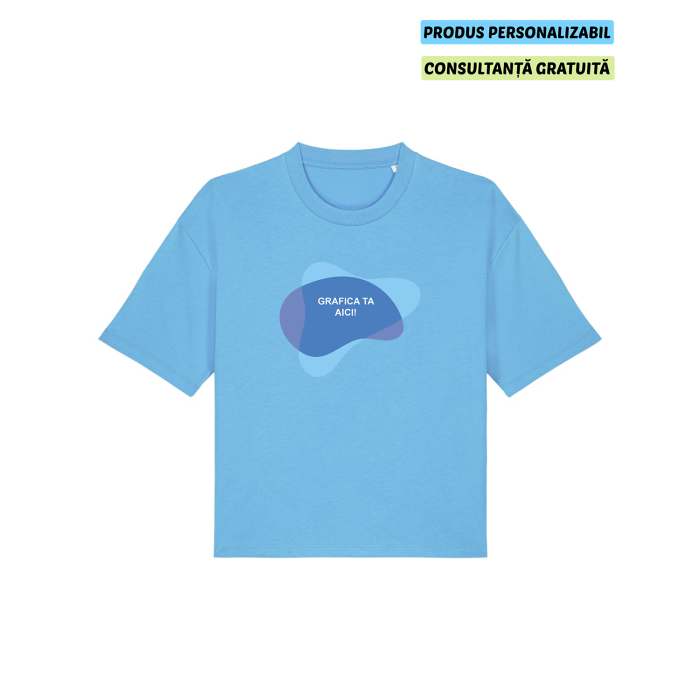 Tricou Dama Nova Aqua Blue Personalizat