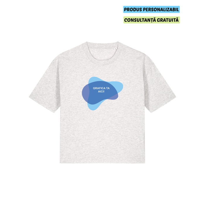 Tricou Dama Nova Cool Heather Grey Personalizat