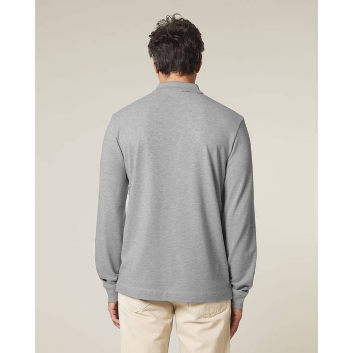 Tricou Polo Unisex Prepster 2.0 Long Sleeve Heather Grey Cala