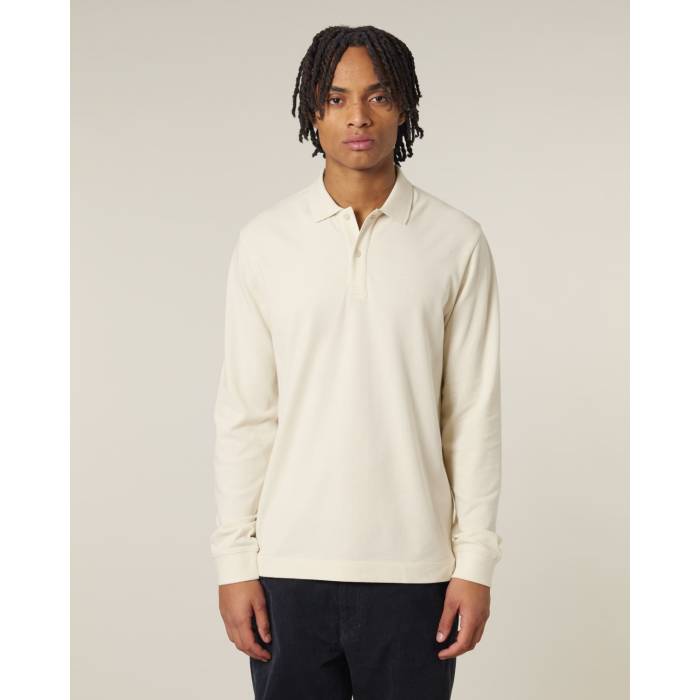 Tricou Polo Unisex Prepster 2.0 Long Sleeve Natural Raw Cala