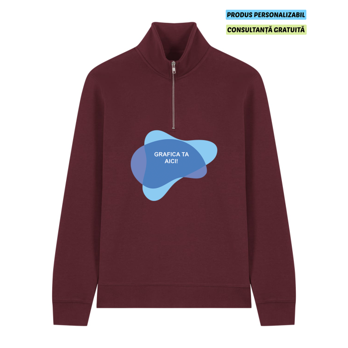 Bluza Unisex Trucker 2.0 Burgundy Personalizata