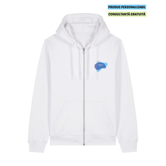 Hanorac Unisex Mixer Alb Personalizat