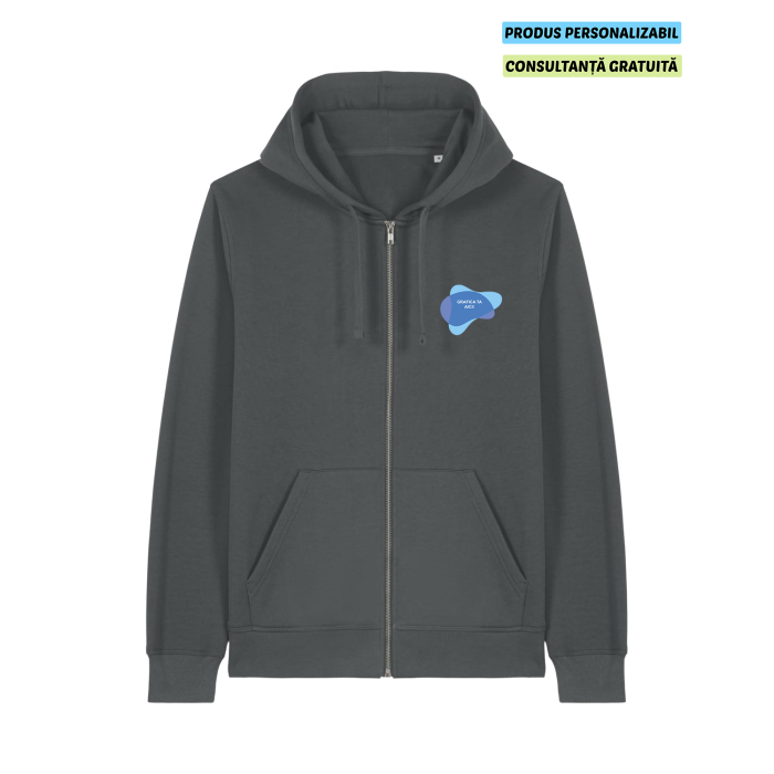 Hanorac Unisex Mixer Anthracite Personalizat Hanorac Unisex Mixer Anthracite Personalizat