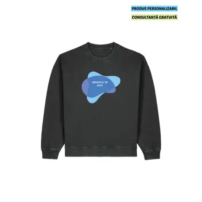 Bluza Unisex Radder 2.0 Vintage G. Dyed Black Rock Personalizata