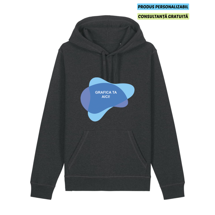 Hanorac Unisex Drummer 2.0 Dark Heather Grey Personalizat