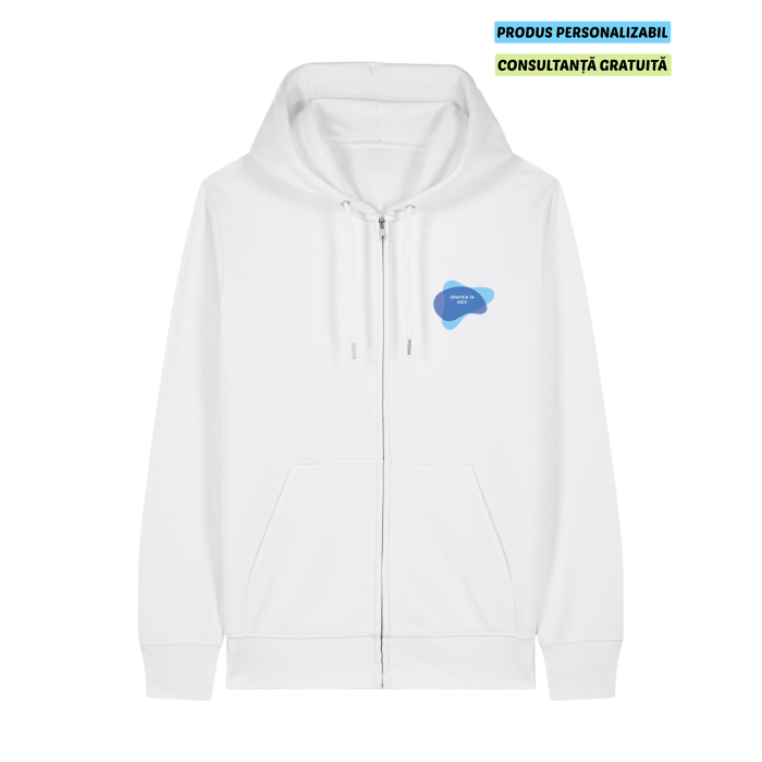 Hanorac Unisex Connector 2.0 Alb Personalizat